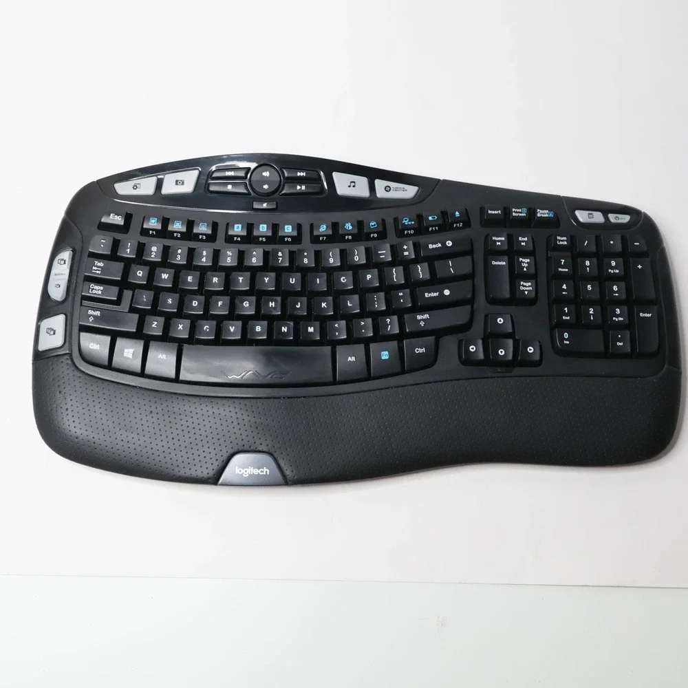 Logitech K350 Wireless Wave Ergonomic Keyboard Black Y-R0053 820-002546